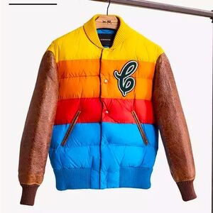 Multi color coach varsity jacket